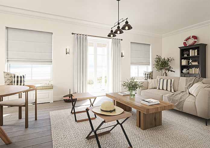 Florence Faux Suede, Grey Mist - Roman Blind - Image 6